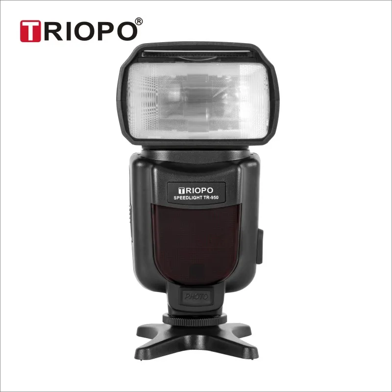 Triopo TR-950 Универсальный фотовспышка "Speedlite" для ЖК-дисплея с подсветкой Fujifilm Olympus Nikon Canon 650D 550D 450D 1100D 60D 7D 5D цифровых зеркальных камер