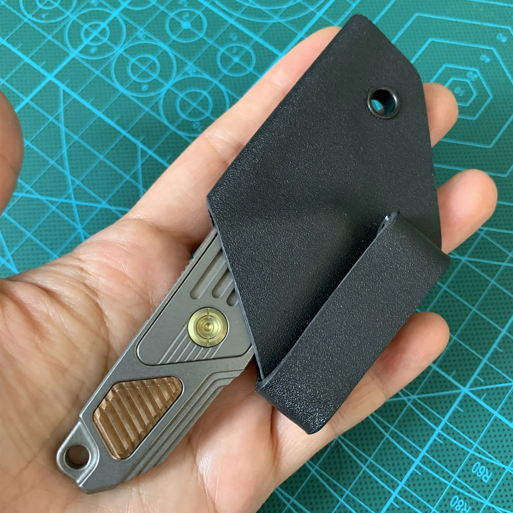 Один титановый EDC прямой нож с крутыми ножнами Everydaycarry Резак Открытый Кемпинг умный ножик декоративный