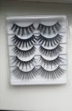 5 Par 3D visón pestañas falsas corto Natural suave y dramático pestañas falsas hecho a mano sin Cruel maquillaje extensión de pestañas