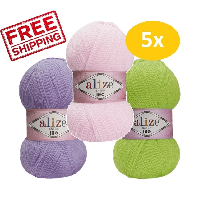 Alize Diva Yarn 4 Balls - Free Shipping! Knitting Crochet Silk Effect Lace  Thread Light Sport Summer Hat Bag Dress Top Amigurumi