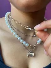 17KM-gargantilla Vintage multicapa con forma de moneda para mujer, collar, cadena gruesa, Color dorado y plateado, retrato de moda, joyería