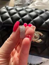 Anillo de acero de estilo Retro Vintage para mujer, joyería de 5 fila de cristales transparentes, anillos de boda de compromiso de acero inoxidable a la moda, gran oferta