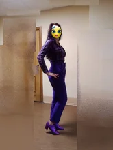 Pantalones ceñidos informales para mujer, pantalón de negocios, elegante, con cremallera falsa, retro, colores lisos, P575