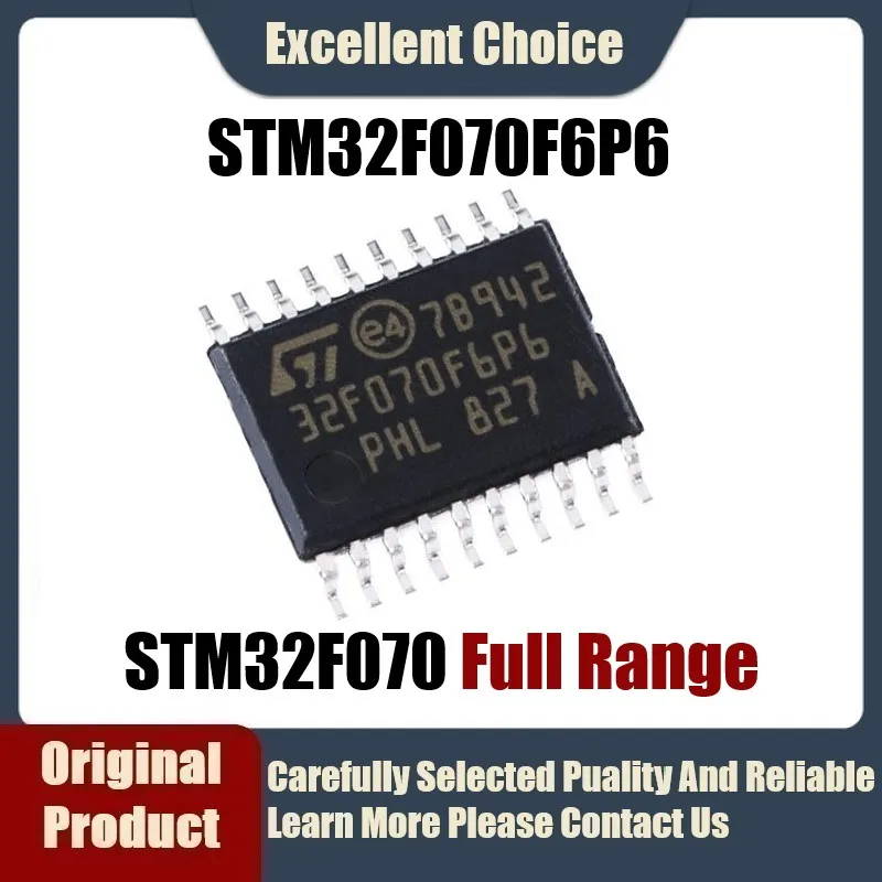 

(10Pcs/Lot) Original Genuine SMD STM32F070F6P6 32F070F6P6 Package TSSOP-20 48MHz 32KB Microcontroller MCU