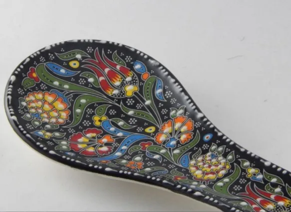 Турецкая керамическая ложка ручной работы
