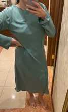 Satin Dress Mid-Long Femme Robe Long-Sleeve WOTWOY Elegant Women Vestidos Cotton Solid