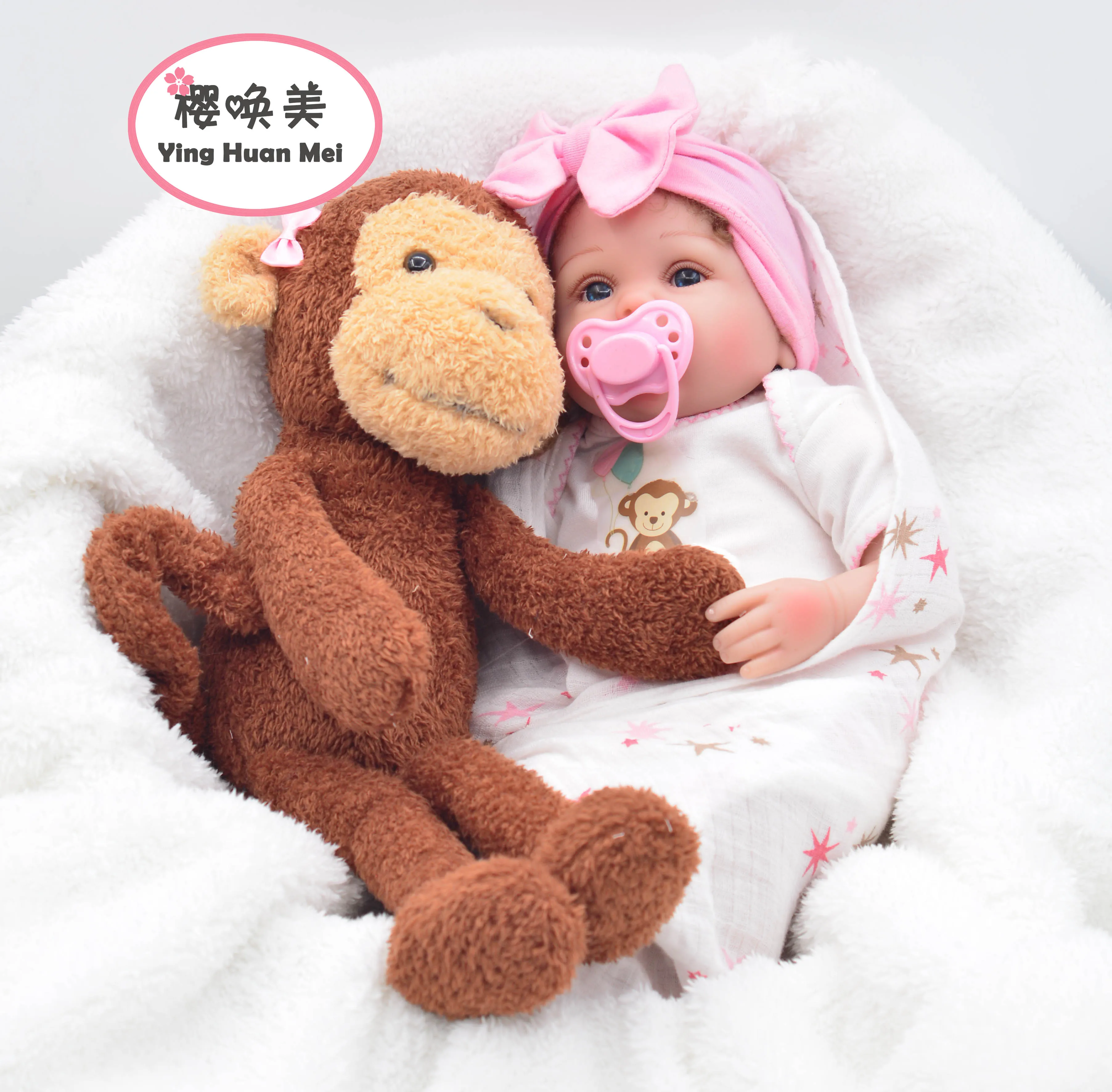 YingHuan MeiReborn Baby dolls Love 16 дюймов кукла ручной работы Одинаковая одежда аксессуары с