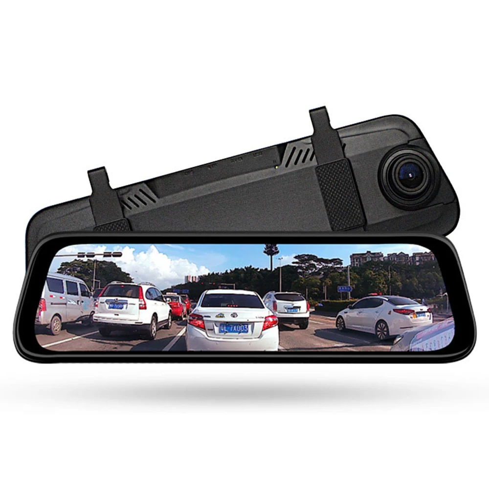 Mylatso 10" дюймов, сенсорный экран, HD 1080P, Автомобильный видеорегистратор с двумя объективами, камера заднего вида