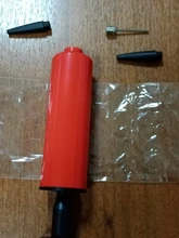 Pelotas Mini bomba de accesorios de globos inflador mano empuje de la bomba de aire de dos tipos de agujas fiesta portátil de aluminio bomba de balón