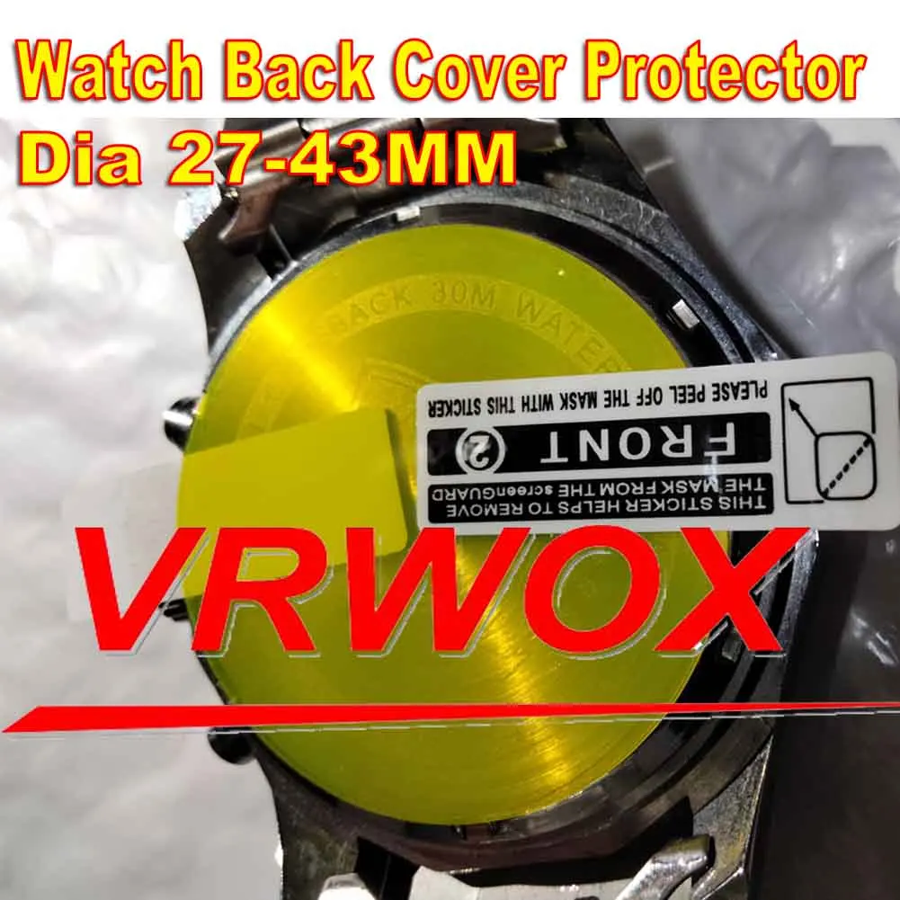 3pcs【watch Back Cover】protector Round Tpu Soft Clear Film Dia 28mm 30mm