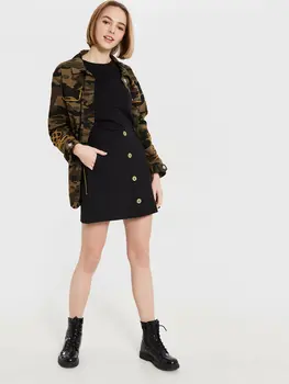 

Button Detail Mini Skirt