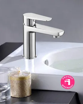 

Kibath monomando faucet for AST series basin minimalist and elegant. Fittings made of chrome brass with glitter