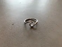 Anillos ondulados de aleación para mujer y niña, joyería Simple de playa de mar, 3 colores, envío directo