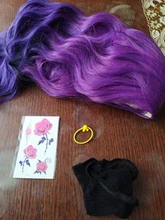 MSIWIGS mujer púrpura 22 colores Cosplay peluca ondulado corto sintético resistente al calor de pelo Rosa Rubio Ombre porque peluca