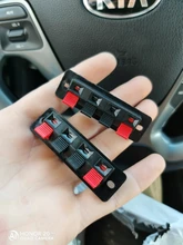 Terminal de conector de posiciones de plástico, 2 uds., conector Push-In, muelle de carga, terminales de altavoz de Audio, Clips para Breadboard