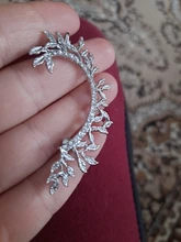 Bohemian sin Piercing para la oreja, de estrás de cristal Cuff Wrap Clip de perno pendientes para mujer niña moda pendientes joyas Bisutería