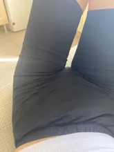 Pantalones cortos de cintura alta para mujer, de algodón, elásticos, color puro, ajustados, hasta la rodilla