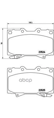 Колодки Тормозные Toyota Land Cruiser 4.2d 9098/4.2d/4.7 98 Передние Brembo P83048 Brembo арт. P83048