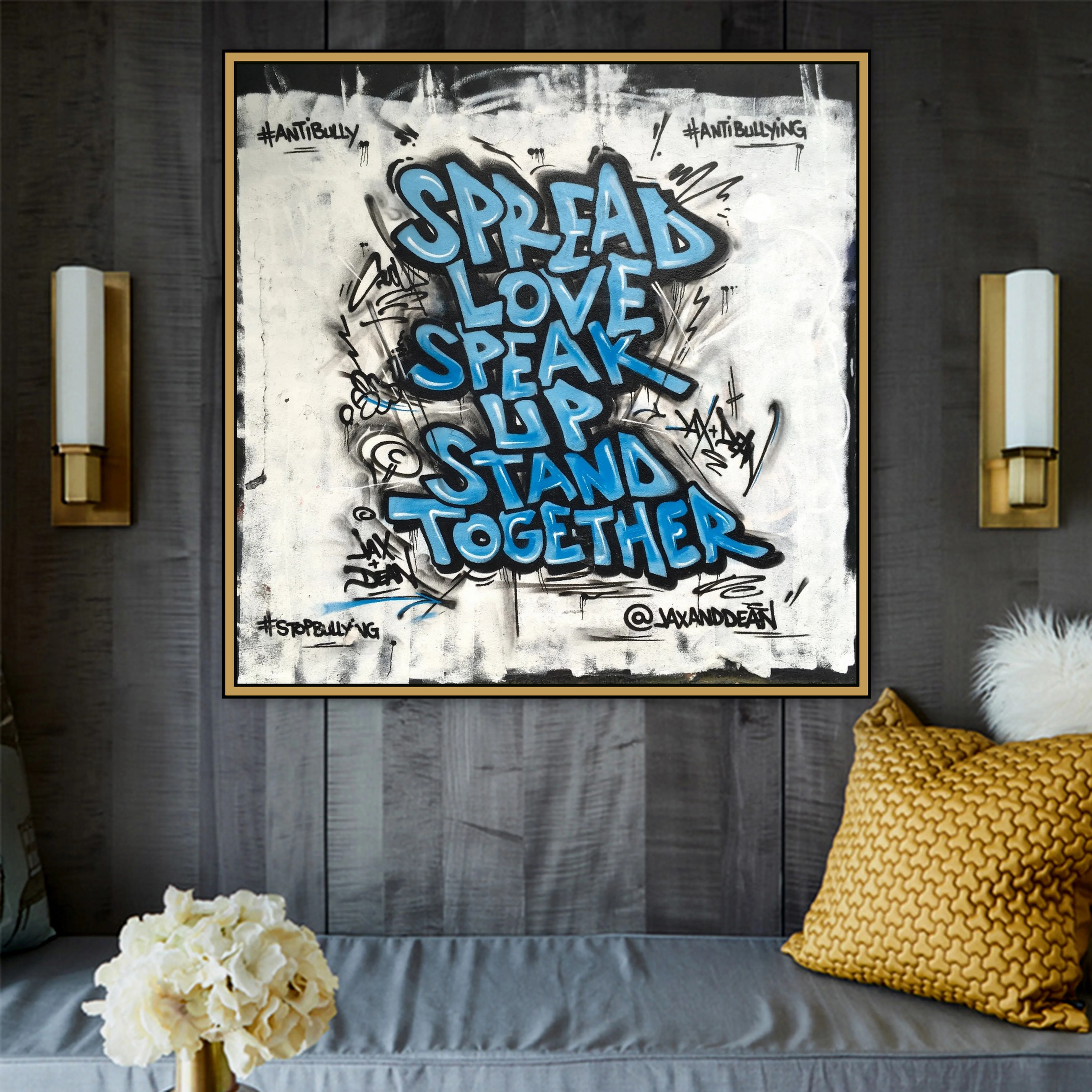 Любовь говорить городские уличные искусства граффити стены постер фото