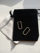 XIYANIKE 925 de plata esterlina coreano nuevo de moda O en forma de cuadrado pendientes de aro temperamento Simple encanto elegante, accesorios de la joyería