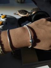 Pulsera de 100% Plata de Ley 925 Original de lujo con cadena de serpiente, pulsera para mujer, joyería auténtica, pulsera de regalo XCHS902