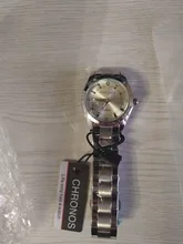 CHRONOS-Reloj de acero inoxidable con diamantes de imitación para mujer, pulsera de plata, cuarzo, resistente al agua, analógico, de negocios, esfera rosa y azul