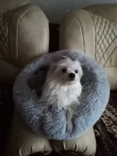 Fluffy Pet Dog Bed Soft Round Dog Long Plush Kennel For Dogs Washable Puppy Cat Bed Cushion