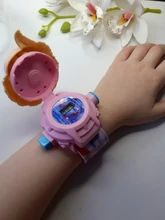 Disney-reloj de proyección 3D de dibujos animados para niños, 24 figuras con rompecabezas de concha de almeja, juguetes electrónicos de anime, regalos