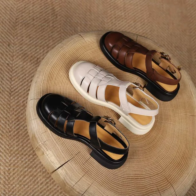 Sandali Uomo Pelle Vera Sandali Uomo In Pelle Punta Chiusa