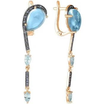 

Aloris earrings with Topaz and cubic zirconia in red gold