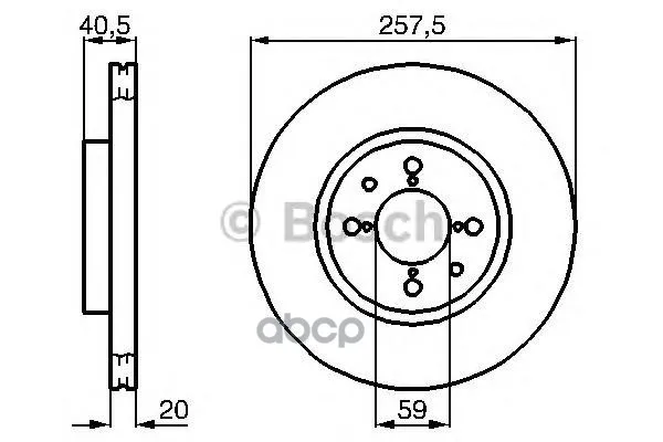 Тормозной Диск Передний Bosch арт. 0986478515