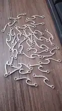 Bracelet DIY Connectors Jewelry Necklace Handmade-Accessories Wave-Charm Alloy Silver-Color