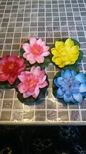 Lirio de agua flotante Artificial, decoración de estanque de flores de loto EVA, 10cm, ornamento de planta, decoración de jardín para el hogar, 5 uds.