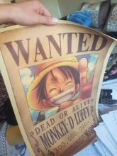 Figuras de acción de One Piece Bounty, pegatinas de pared con estampado de póster artesanal, película Vintage, Playbill, Luffy, papel tapiz de una pieza, 1 Uds.