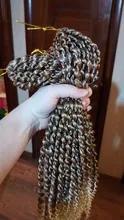 Sallyhair pasión Twist trenzas a Crochet Ombre trenzado sintético extensiones de cabello largo giros Rubio a granel Grey de la extensión del pelo