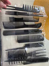 Juego de peine para el cuidado del cabello, 10 Uds., antiestático, grueso, fino, dentado, cola, ondas, peines, peine de estilismo profesional