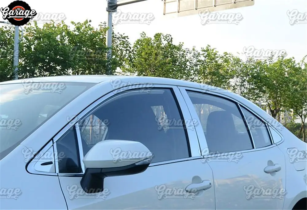 Боковые Накладки на оконные стойки для Toyota Corolla-литье из нержавеющей стали 1 комплект/28 шт. украшения для автомобиля