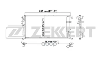 

Radiator cond. Mitsubishi Lancer IX 03-zekkert art. mk-3050