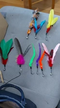 11 PCS Replacement Cat Feather Toy Set, Cat Feather Teaser Wand Toy for Kitten Cat Having