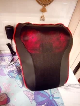 Novedosa almohada de masaje 3 en 1 para cuello, espalda, hombros y cintura, masajeador corporal, regalo para aliviar el dolor, fácil de llevar, para coche, hogar, enchufe europeo