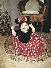 Minivestido de ratón para niñas, disfraz de fantasía para Halloween, Cosplay de princesa, tutú rojo, disfraz de Navidad