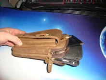 Riñonera de cuero auténtico para hombre, Bolso pequeño de piel de vaca, a la moda, con gancho, riñonera, funda para teléfono de 5,5 , 1609