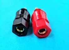 1 par (negro + rojo) de terminales Rojo Negro amplificador de conector Terminal de encuadernación conector tipo Banana para altavoz Jack adaptador de enchufe