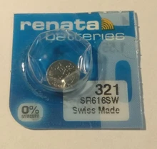 Envío Gratis renata óxido de plata pilas para reloj 321 SR616SW 616 1,55 V 100% marca original renata 321 renata 616 batería