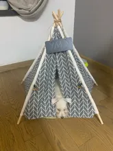 Pet-Tent House Kennels Teepee Puppy-Cat Cave Kitten Outdoor Portable Linen with Mat