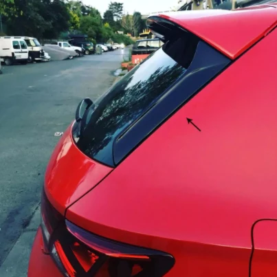 

Seat Leon 5F Window Trim Spoiler Rear Roof 2012 2013 2014 2015 2016 2017 2018 5F FR Cupra Leon 5F accessories 2 Pcs Piano Black