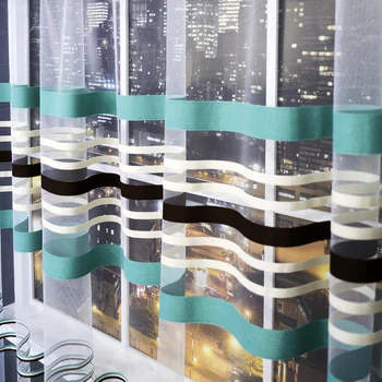 

Tulle strip transparent white, green, blue, pink, brown in the bedroom, living room, hall, kitchen, window