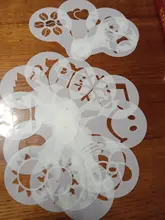 Coffee Stencils Mold Powdered Model Sieve-Tools Foam-Spray Drawing Cappuccino Fancy 19pcs
