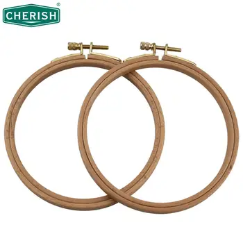 

5 Size Hoop Wooden Frame Embroidery Hoop Ring DIY Needlecraft Cross Stitch Machine Round Loop Hand Household Sewing Tools 2 pc