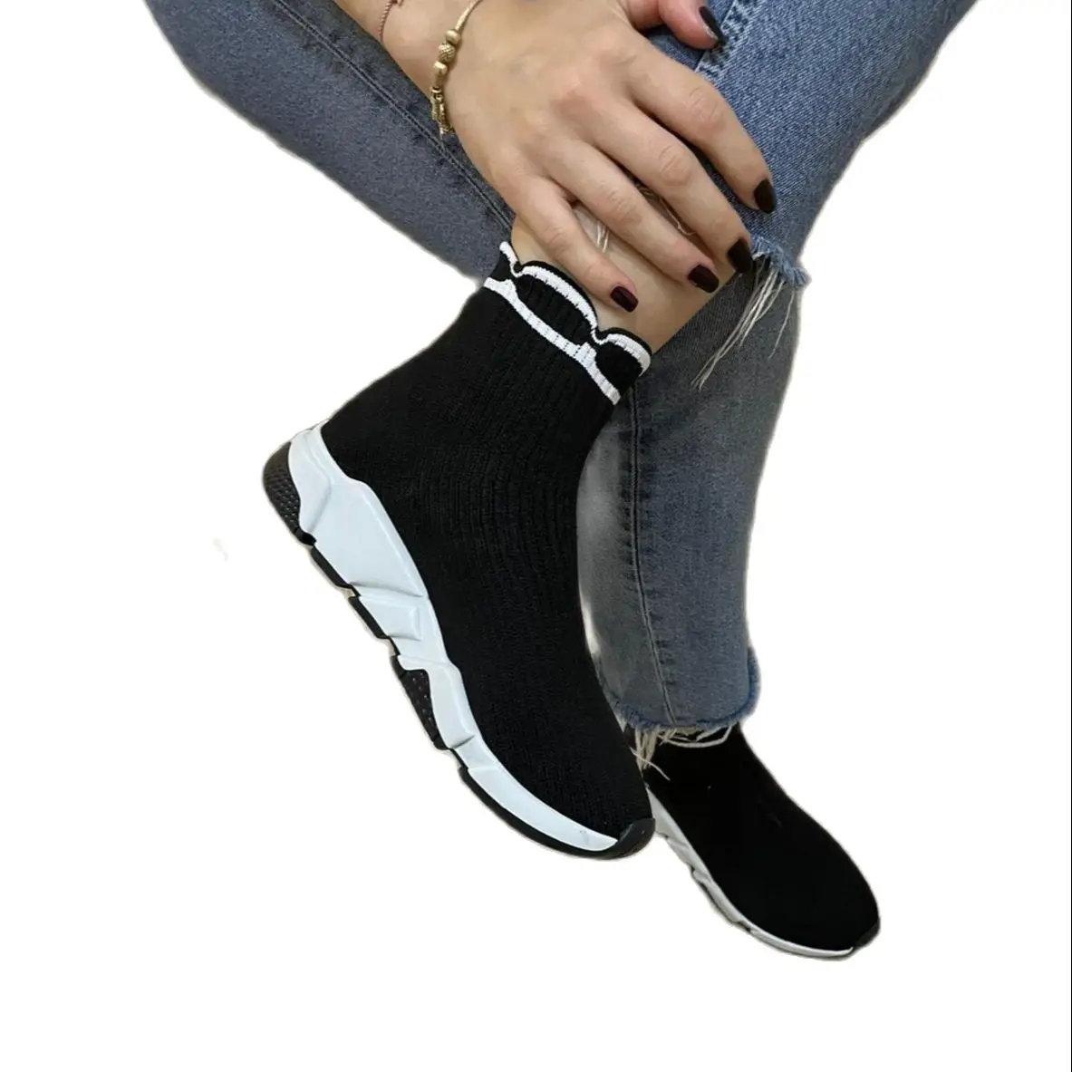 

ASKA SHOES Women Knitwear Stretch Socks Boots Sneaker Casual Sport SHOES